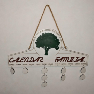 Calendar Familial din Lemn