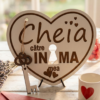 Cheia către Inima Mea din Lemn – Cadou Romantic Inimă cu Cheiță Gravată Laser