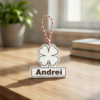 Mărțișor Personalizat din Lemn în Formă de Trifoi
