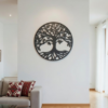 3 Placă Decorativă Rotundă Arborele Vieții din Lemn