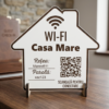 Placă Wi-Fi Personalizată cu Nume Rețea, Parolă și Cod QR